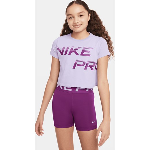 T-shirt o skróconym kroju dla dużych dzieci (dziewcząt) Dri-FIT Nike Pro - Nike L Nike poland