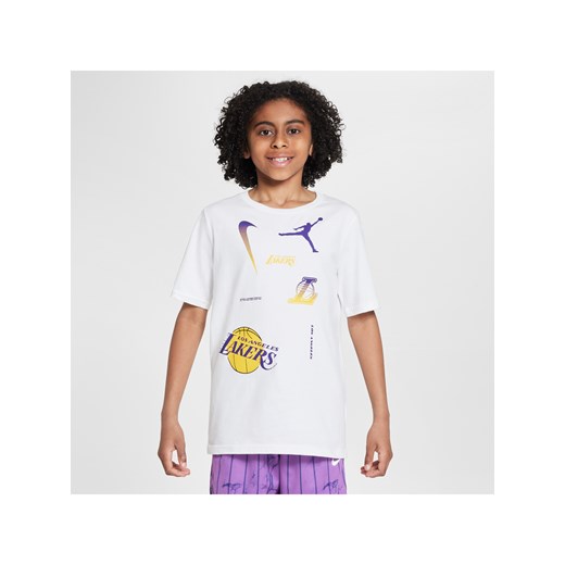 T-shirt dla dużych dzieci Jordan NBA Max90 Los Angeles Lakers Courtside Jordan L Nike poland