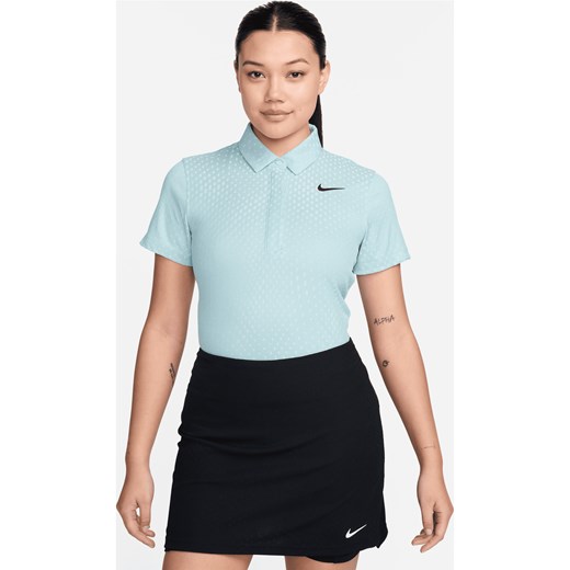 Damska koszulka polo z krótkim rękawem do golfa Dri-FIT ADV Nike Tour - Niebieski ze sklepu Nike poland w kategorii Bluzki damskie - zdjęcie 171331634