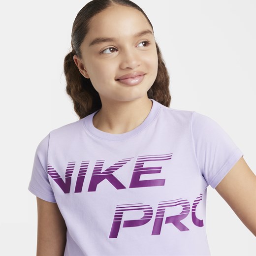 T-shirt o skróconym kroju dla dużych dzieci (dziewcząt) Dri-FIT Nike Pro - Nike L Nike poland