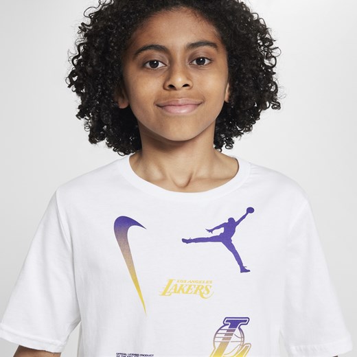 T-shirt dla dużych dzieci Jordan NBA Max90 Los Angeles Lakers Courtside Jordan M Nike poland