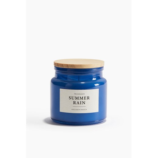 H & M - Świeca zapachowa w szklanym pojemniku - Niebieski H & M One Size H&M