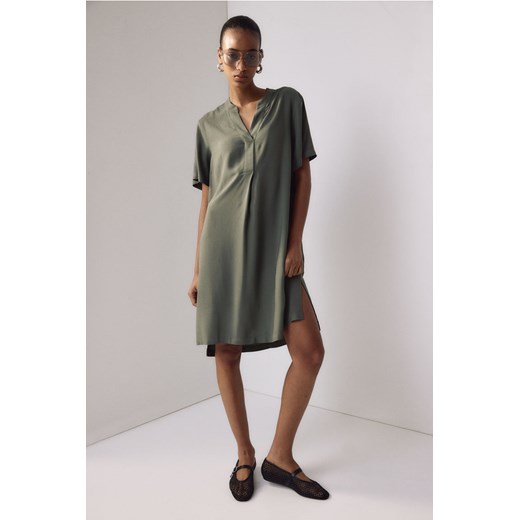 H & M - Tunikowa sukienka z wiskozy - Zielony H & M L H&M