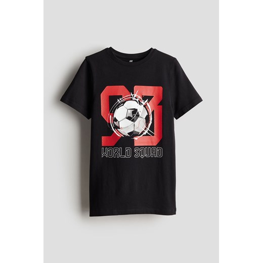 H & M - T-shirt z nadrukiem motywu - Czarny ze sklepu H&M w kategorii T-shirty chłopięce - zdjęcie 171337241