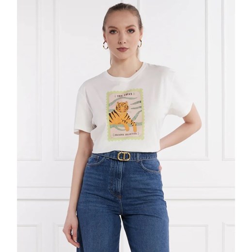 TWINSET T-shirt COLOR TIGER | Regular Fit ze sklepu Gomez Fashion Store w kategorii Bluzki damskie - zdjęcie 171338784