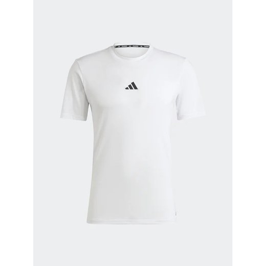 T-shirt męski biały Adidas z krótkim rękawem 