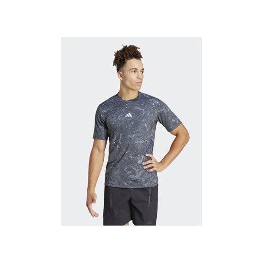 adidas Koszulka techniczna Power Workout IK9685 Szary Slim Fit ze sklepu MODIVO w kategorii T-shirty męskie - zdjęcie 171342674