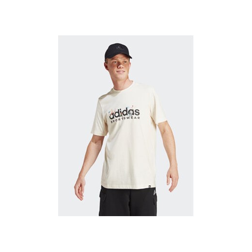 adidas T-Shirt Landscape IM8305 Beżowy Regular Fit ze sklepu MODIVO w kategorii T-shirty męskie - zdjęcie 171343103