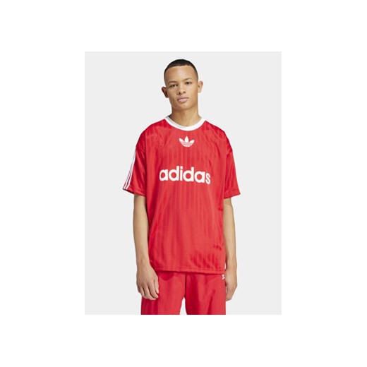adidas T-Shirt adicolor IM9458 Czerwony Loose Fit ze sklepu MODIVO w kategorii T-shirty męskie - zdjęcie 171344214