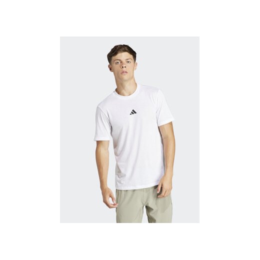 adidas T-Shirt Workout Logo IT2125 Biały Regular Fit ze sklepu MODIVO w kategorii T-shirty męskie - zdjęcie 171344451