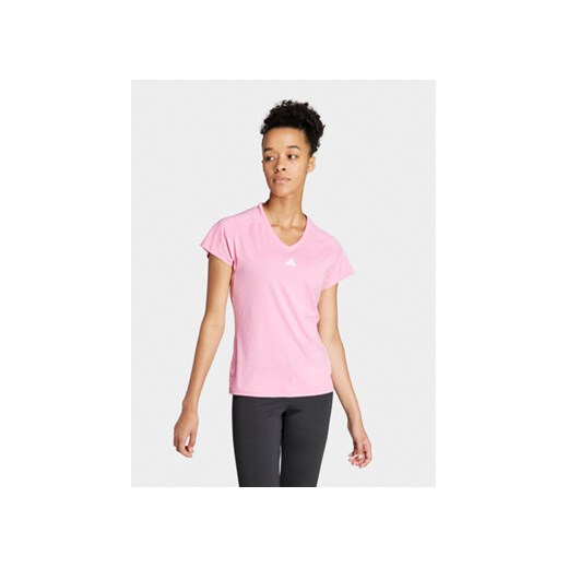 adidas Koszulka techniczna Train Essentials IS3963 Różowy Slim Fit ze sklepu MODIVO w kategorii Bluzki damskie - zdjęcie 171344883