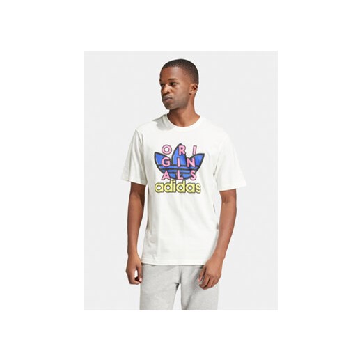 adidas T-Shirt IS2911 Biały Regular Fit ze sklepu MODIVO w kategorii T-shirty męskie - zdjęcie 171345732