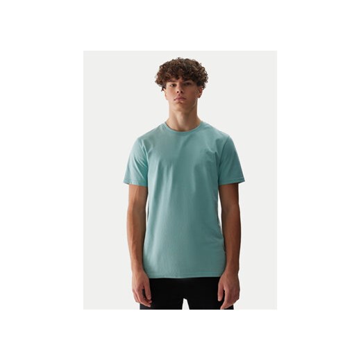 4F T-Shirt 4FWSS24TTSHM1154 Zielony Regular Fit ze sklepu MODIVO w kategorii T-shirty męskie - zdjęcie 171345812