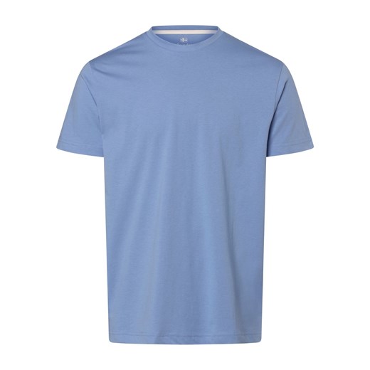 Nils Sundström Koszulka męska Mężczyźni Bawełna niebieski jednolity ze sklepu vangraaf w kategorii T-shirty męskie - zdjęcie 171346324