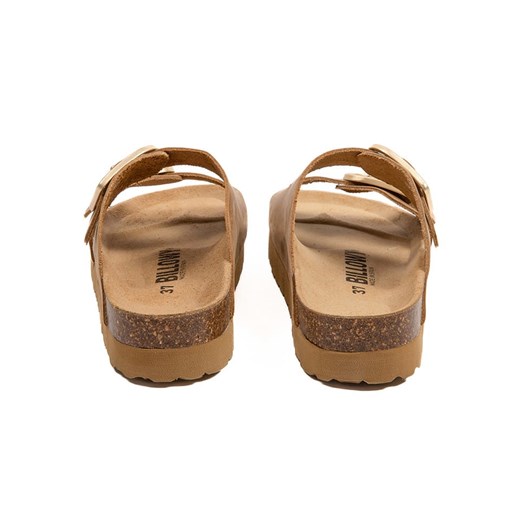 billowy Skórzane klapki w kolorze jasnobrązowym Billowy 36 Limango Polska okazja