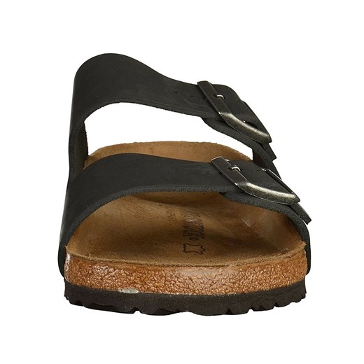 Birkenstock Skórzane klapki &quot;Arizona&quot; w kolorze czarnym 45 okazyjna cena Limango Polska