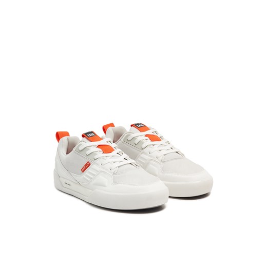 Cropp - Biało-pomarańczowe sneakersy - biały Cropp 46 Cropp
