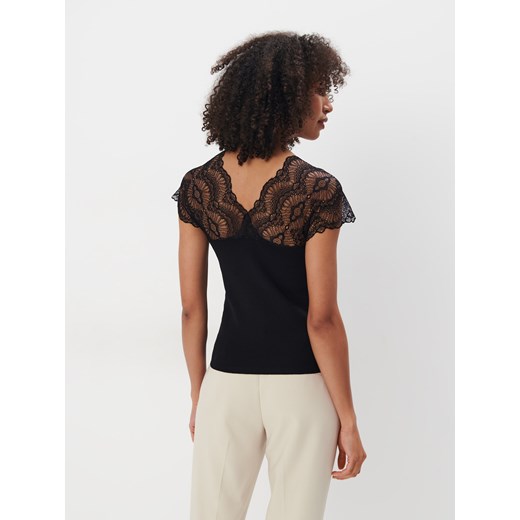 Mohito - Bluzka z koronką - czarny Mohito M Mohito