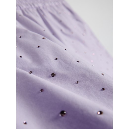 Reserved - Szorty z kryształkami - lawendowy Reserved L Reserved