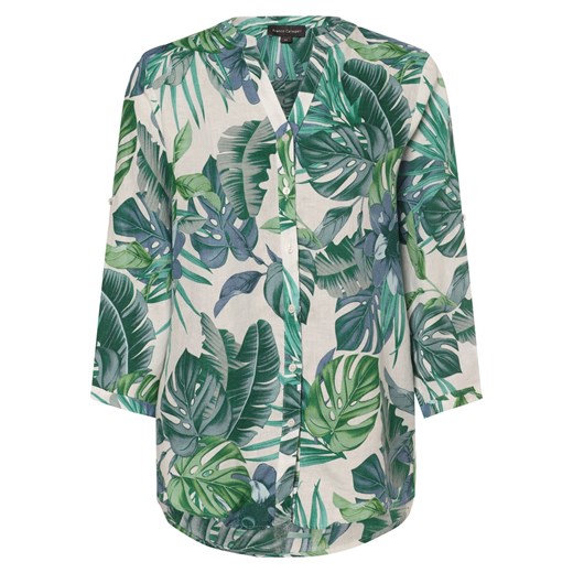 Franco Callegari Damska bluzka lniana Kobiety len zielony wzorzysty ze sklepu vangraaf w kategorii Bluzki damskie - zdjęcie 171351033