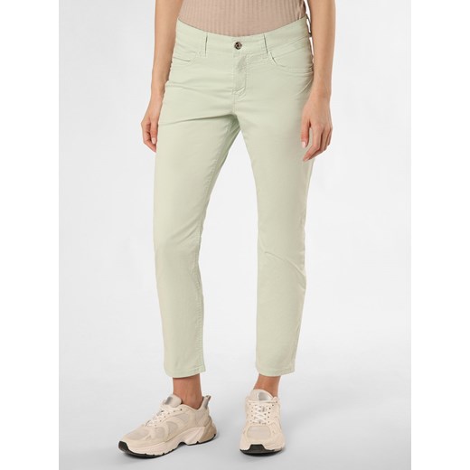 MAC Spodnie - Rich Slim Kobiety Bawełna seledynowy jednolity ze sklepu vangraaf w kategorii Spodnie damskie - zdjęcie 171351074