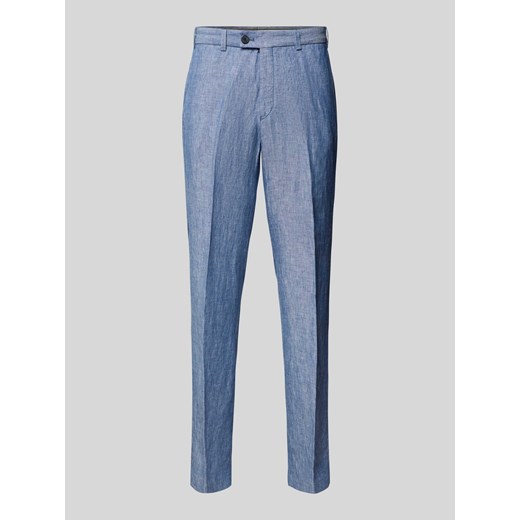 Spodnie do garnituru z lnu model ‘PARMA’ ze sklepu Peek&Cloppenburg  w kategorii Spodnie męskie - zdjęcie 171351691