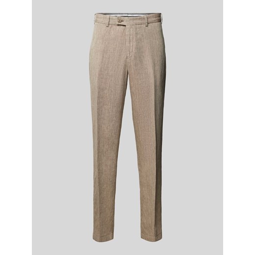 Spodnie do garnituru z lnu model ‘PARMA’ ze sklepu Peek&Cloppenburg  w kategorii Spodnie męskie - zdjęcie 171351774