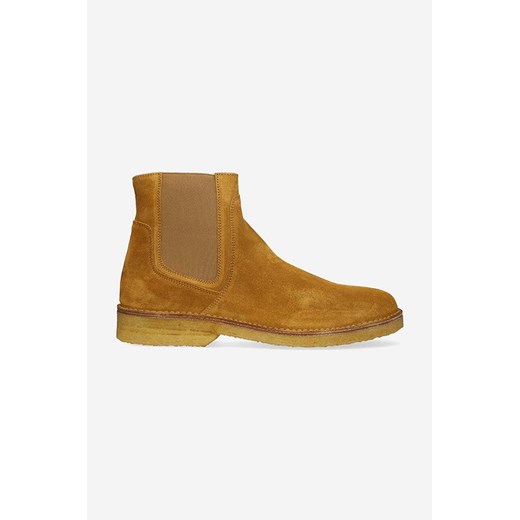 A.P.C. sztyblety zamszowe Boots Theodore męskie kolor brązowy PXBSK.H54252-CARAMEL ze sklepu ANSWEAR.com w kategorii Buty zimowe męskie - zdjęcie 171352524