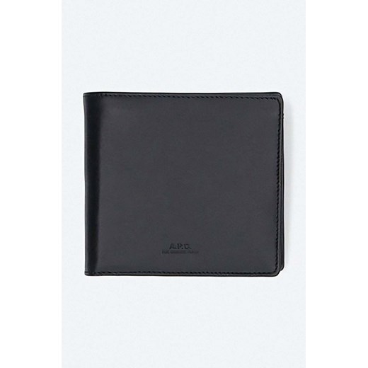 A.P.C. portfel skórzany New Portefeuille kolor czarny PXAWV.H63340-BLACK ONE ANSWEAR.com