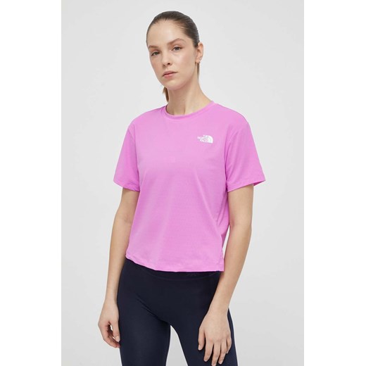 The North Face t-shirt sportowy Flex Circuit kolor różowy NF0A87JVQIX1 The North Face S ANSWEAR.com