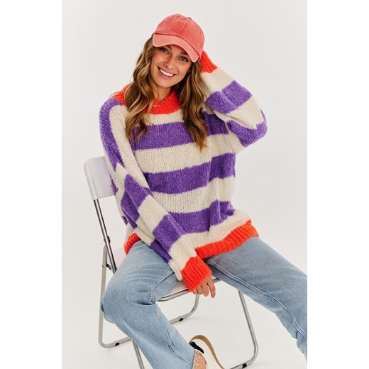 Sweter Sunset Lavender ONE SIZE ze sklepu NAOKO w kategorii Swetry damskie - zdjęcie 171355274