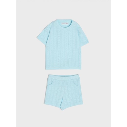 Sinsay - Komplet: koszulka i szorty - niebieski ze sklepu Sinsay w kategorii Komplety niemowlęce - zdjęcie 171356920