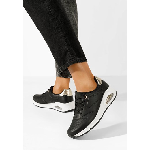 Czarne sneakersy na koturnie Amilia ze sklepu Zapatos w kategorii Buty sportowe damskie - zdjęcie 171357074