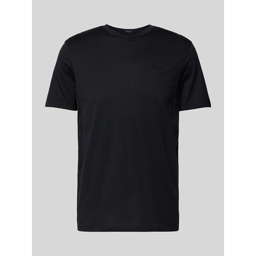 T-shirt z prążkowanym,okrągłym dekoltem model ‘Cosmo’ ze sklepu Peek&Cloppenburg  w kategorii T-shirty męskie - zdjęcie 171359360