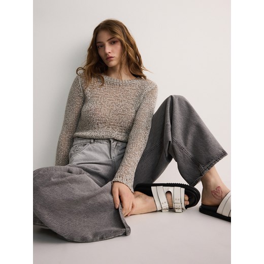 Reserved - Sweter o luźnym splocie - jasnoszary ze sklepu Reserved w kategorii Swetry damskie - zdjęcie 171360910