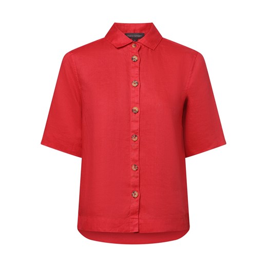 Franco Callegari Damska bluzka lniana Kobiety len czerwony jednolity ze sklepu vangraaf w kategorii Koszule damskie - zdjęcie 171361224