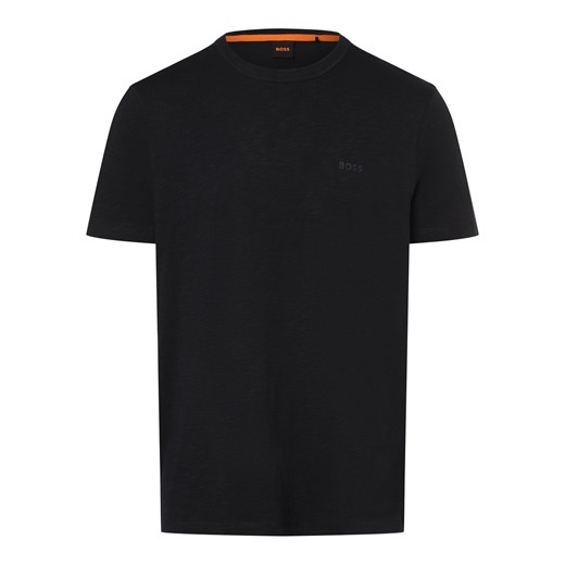 BOSS Orange Koszulka męska - Tegood Mężczyźni Bawełna granatowy jednolity ze sklepu vangraaf w kategorii T-shirty męskie - zdjęcie 171361253