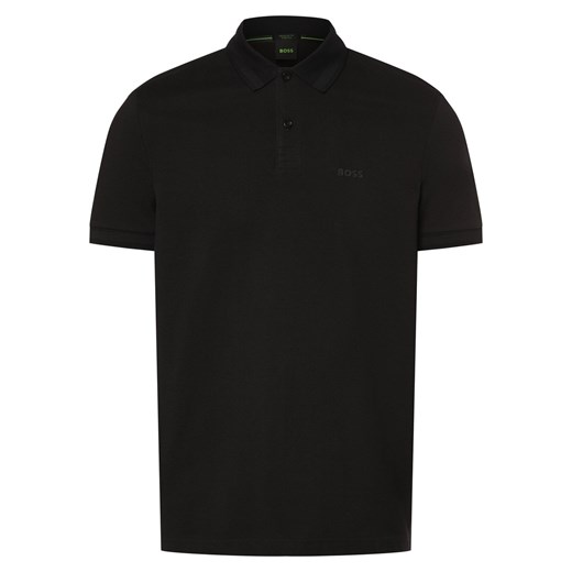 BOSS Green Męska koszulka polo - Pio 1 Mężczyźni Bawełna granatowy jednolity ze sklepu vangraaf w kategorii T-shirty męskie - zdjęcie 171361254