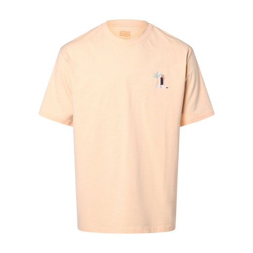 Finshley & Harding London Koszulka męska - Freddie Mężczyźni Bawełna morelowy nadruk ze sklepu vangraaf w kategorii T-shirty męskie - zdjęcie 171361273