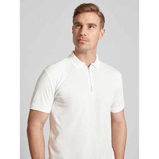Koszulka polo o kroju regular fit z listwą na zamek błyskawiczny model ‘FAVE’ Selected Homme M Peek&Cloppenburg 