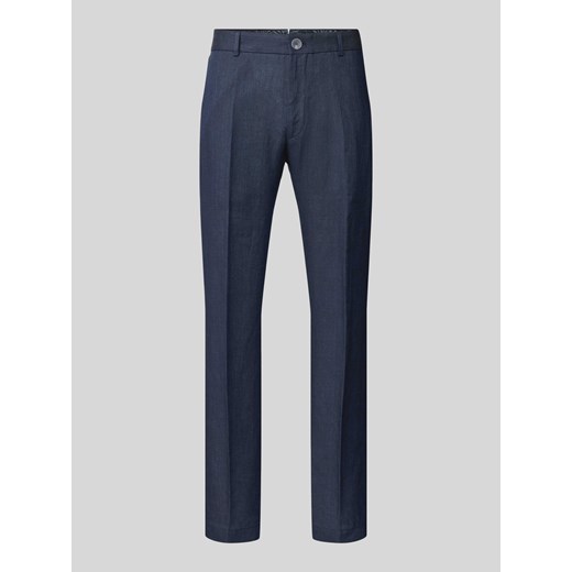 Spodnie do garnituru o kroju slim fit z fakturowanym wzorem model ‘Hank’ ze sklepu Peek&Cloppenburg  w kategorii Spodnie męskie - zdjęcie 171364122