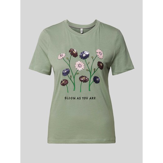 T-shirt z kwiatowym nadrukiem ze sklepu Peek&Cloppenburg  w kategorii Bluzki damskie - zdjęcie 171364424