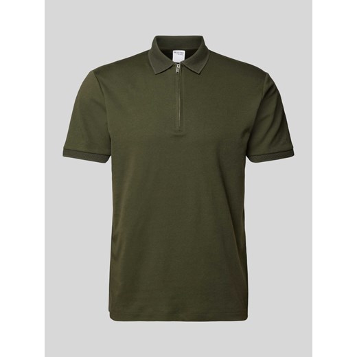 Koszulka polo o kroju regular fit z listwą na zamek błyskawiczny model ‘FAVE’ ze sklepu Peek&Cloppenburg  w kategorii T-shirty męskie - zdjęcie 171364621