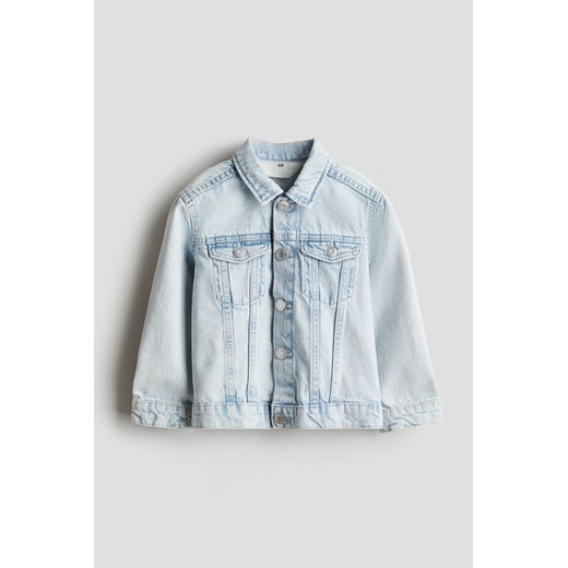 H & M - Dżinsowa kurtka z nadrukiem - Niebieski ze sklepu H&M w kategorii Kurtki dziewczęce - zdjęcie 171364890