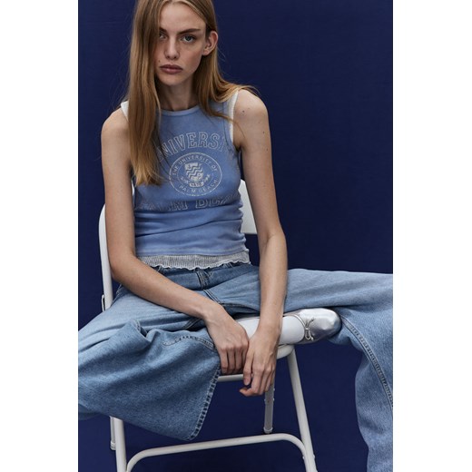 H & M - Koszulka w prążki - Niebieski ze sklepu H&M w kategorii Bluzki damskie - zdjęcie 171365011