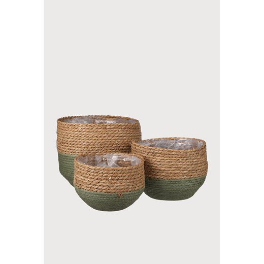 H & M - 3 piece seagrass plant basket set - Zielony ze sklepu H&M w kategorii Donice i kwietniki ogrodowe - zdjęcie 171365041