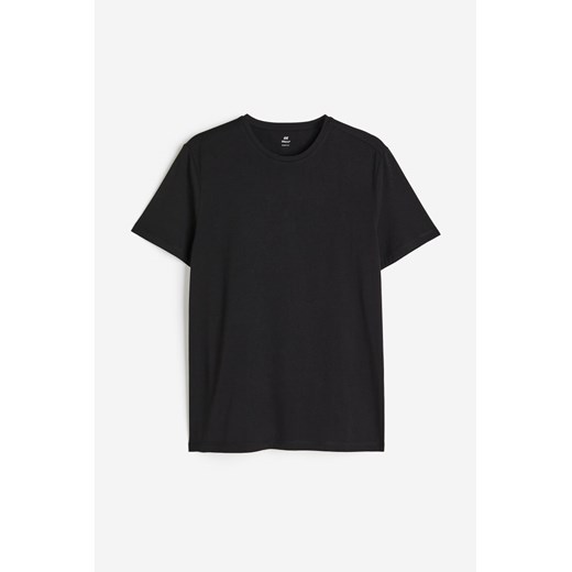 H & M - T-shirt COOLMAX Slim Fit - Czarny H & M M H&M