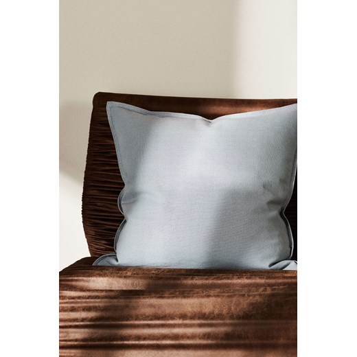 H & M - Poszewka na poduszkę z domieszką lnu - Niebieski ze sklepu H&M w kategorii Poszewki na poduszki - zdjęcie 171365091
