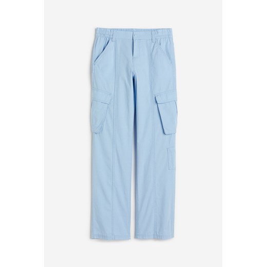 H & M - Płócienne spodnie cargo - Niebieski H & M 36 H&M