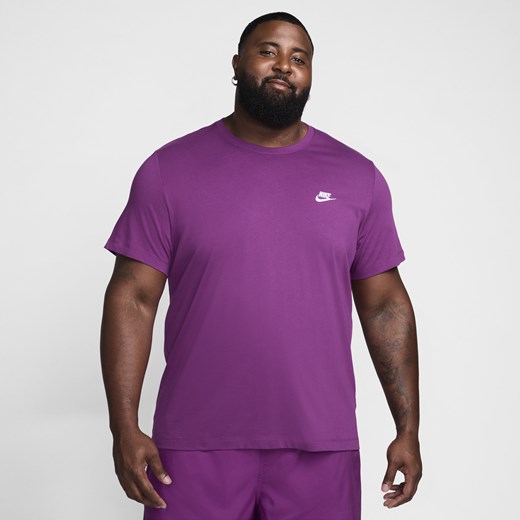 T-shirt męski fioletowy Nike z krótkim rękawem 